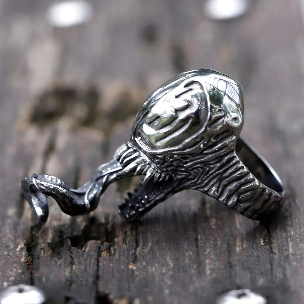 NEW Men's 316L stainless-steel rings Giant venom movie Ring for teens gothic punk fashion Jewelry Gifts Dropshipping