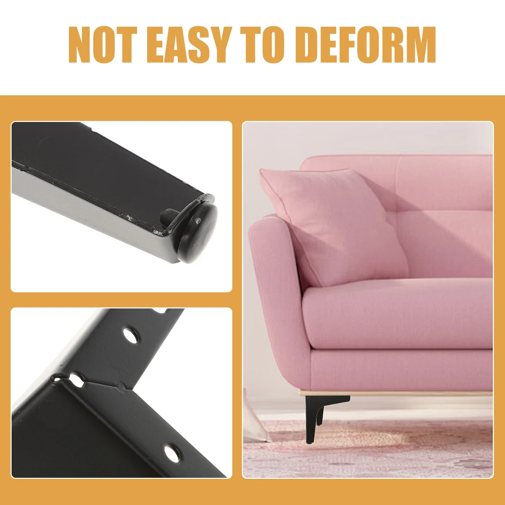 

4 Pcs Furniture Support Legs Installation Feet for Coffee Table Non-shaking Iron Sofa Modern