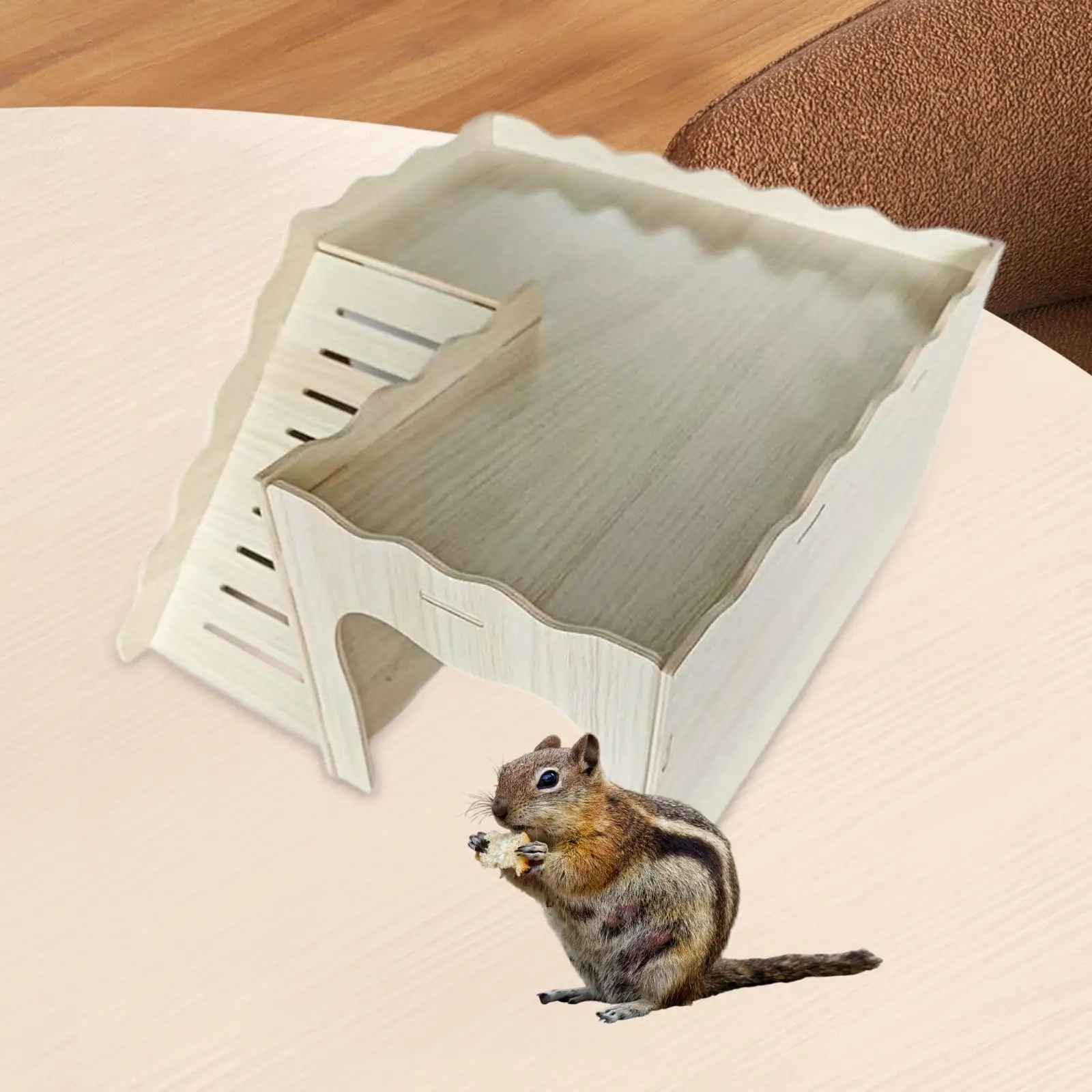 Wooden Guinea Pig Hideout Cage Accessories Hamster Habitat Hamster Hide for Other Small Animals Hedgehog Rat Squirrel Ferret