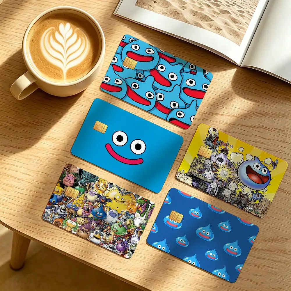 Cartoon Slime Dragon Quest Credit Card Public Transportation Cards Protective Sticker Waterproof Card Face Decoration 4PCS