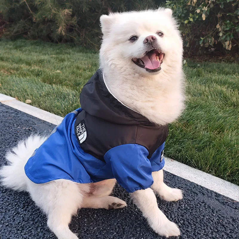 New Pet Handsome Raincoat Corgi Teddy Pet Waterproof Reflective Hooded Poncho Small Medium Dog Outdoor Apparel Pet Clothing