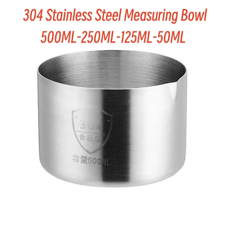 304 Stainless Steel Measuring Bowl Measuring Cup Multi-purpose Cooking Bowl Household Hot Pot Seasoning Bowl Diversion Cup