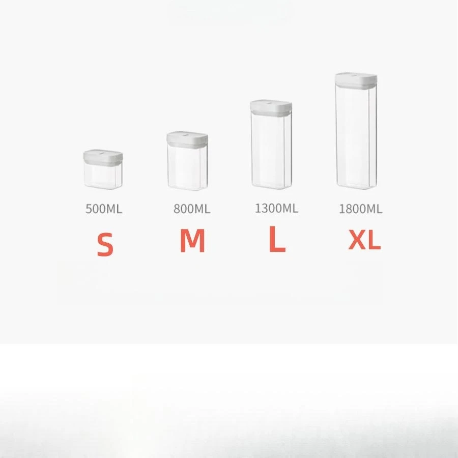 Scatola per la conservazione degli alimenti sigillata da 1 pezzo con coperchio, organizer per la conservazione degli alimenti di dimensioni multiple per la conservazione di cereali per alimenti secchi