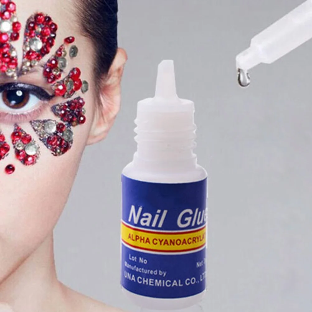 4 pezzi 3G colla per unghie per unghie acriliche adesivo forte strass punte finte strumento per manicure inodore professionale