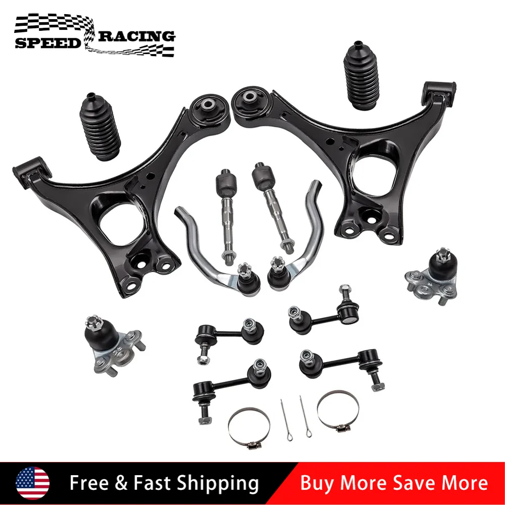 

ES800374 ES800373 EV800246 14 шт. нижние рычаги управления и шаровой шарнир стабилизатора поперечной устойчивости для Honda Civic 2006-2011 черный