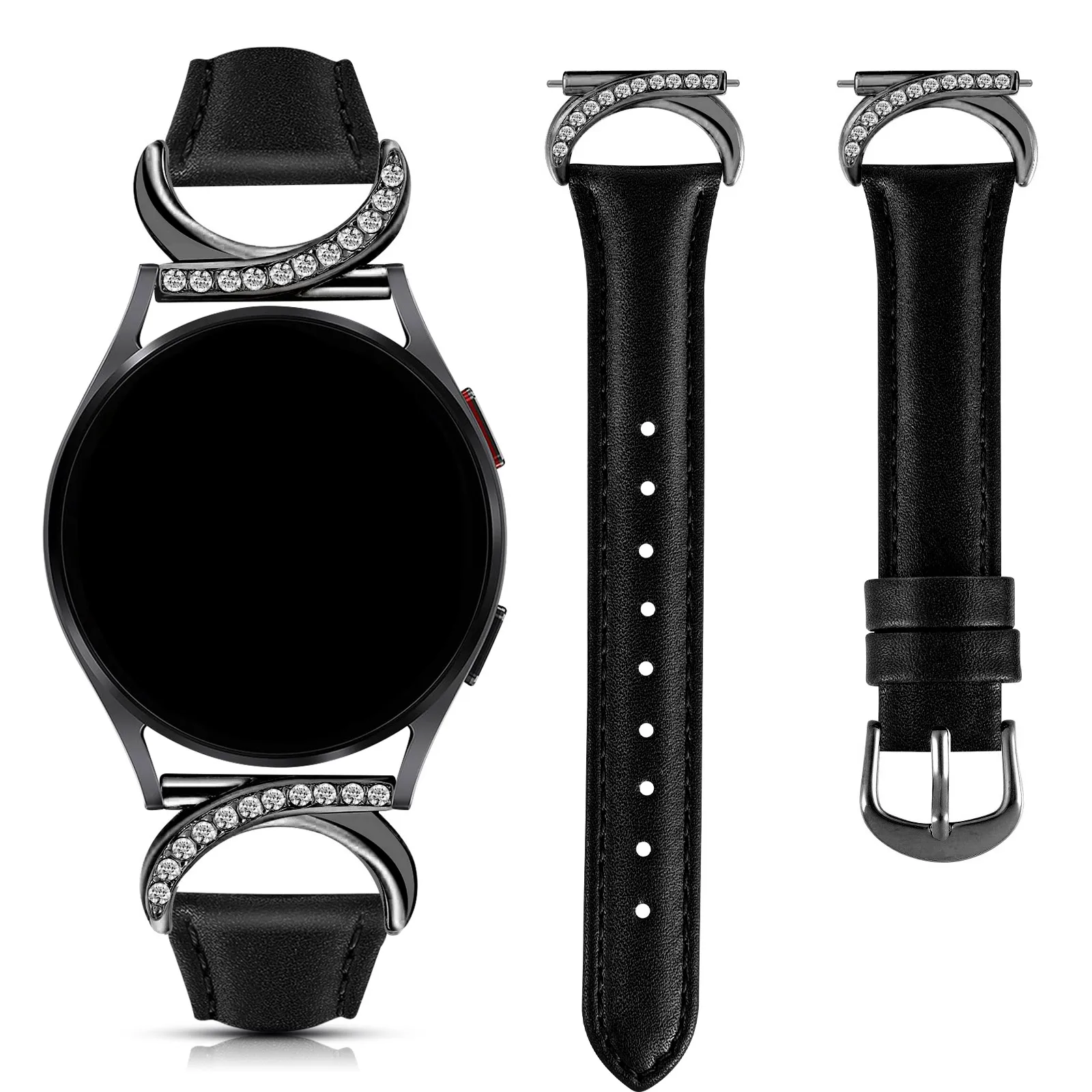 The 20mm Leather Strap Is Suitable for The Samsung Galaxy Watch 7/6/5/4/FE/40mm/44mm/43mm/47mm/45mm Straps