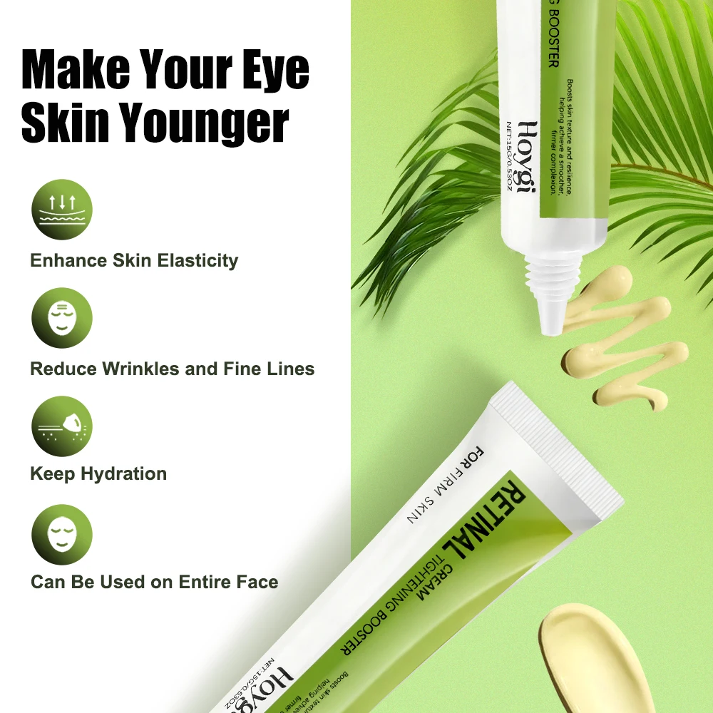 كريم عين الشبكية المضاد للتجاعيد يقلل من الخطوط الدقيقة أكياس العين ترطيب تنعيم ثبات شد الجلد كريم عين معزز 0.53 أوقية