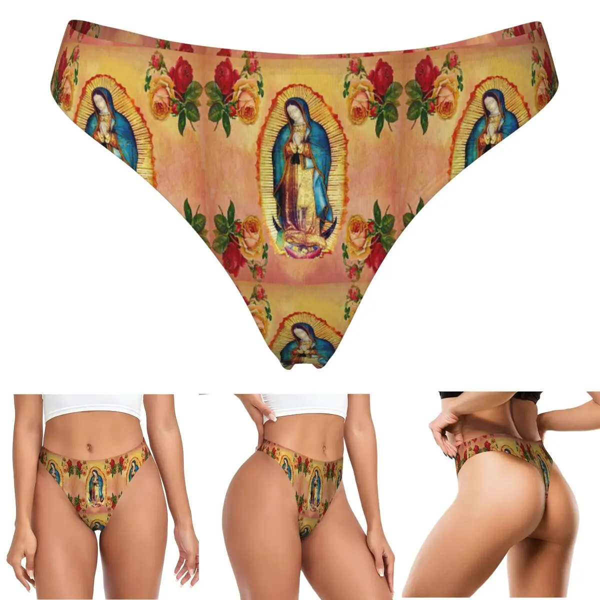 calcinhas-g-string-personalizadas-nossa-senhora-de-guadalupe-virgem-maria-e-rosas-respiraveis-elasticas-e-confortaveis-para-mulheres