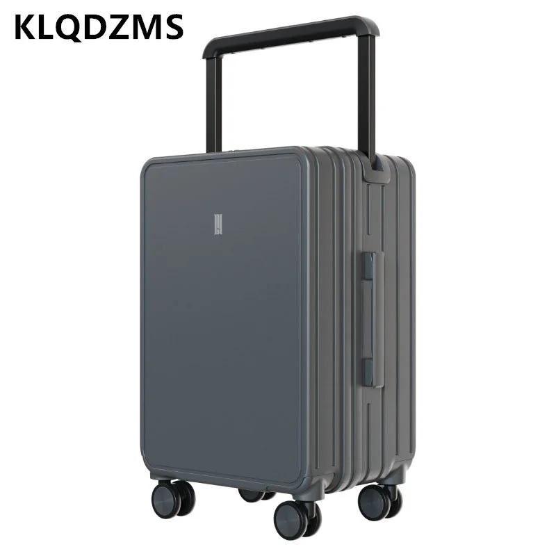 Klqdzms 20 "22" 24 "26インチ新しい荷物女性用大容量トロリーケース男性用ビジネスボードボックスローリングケース