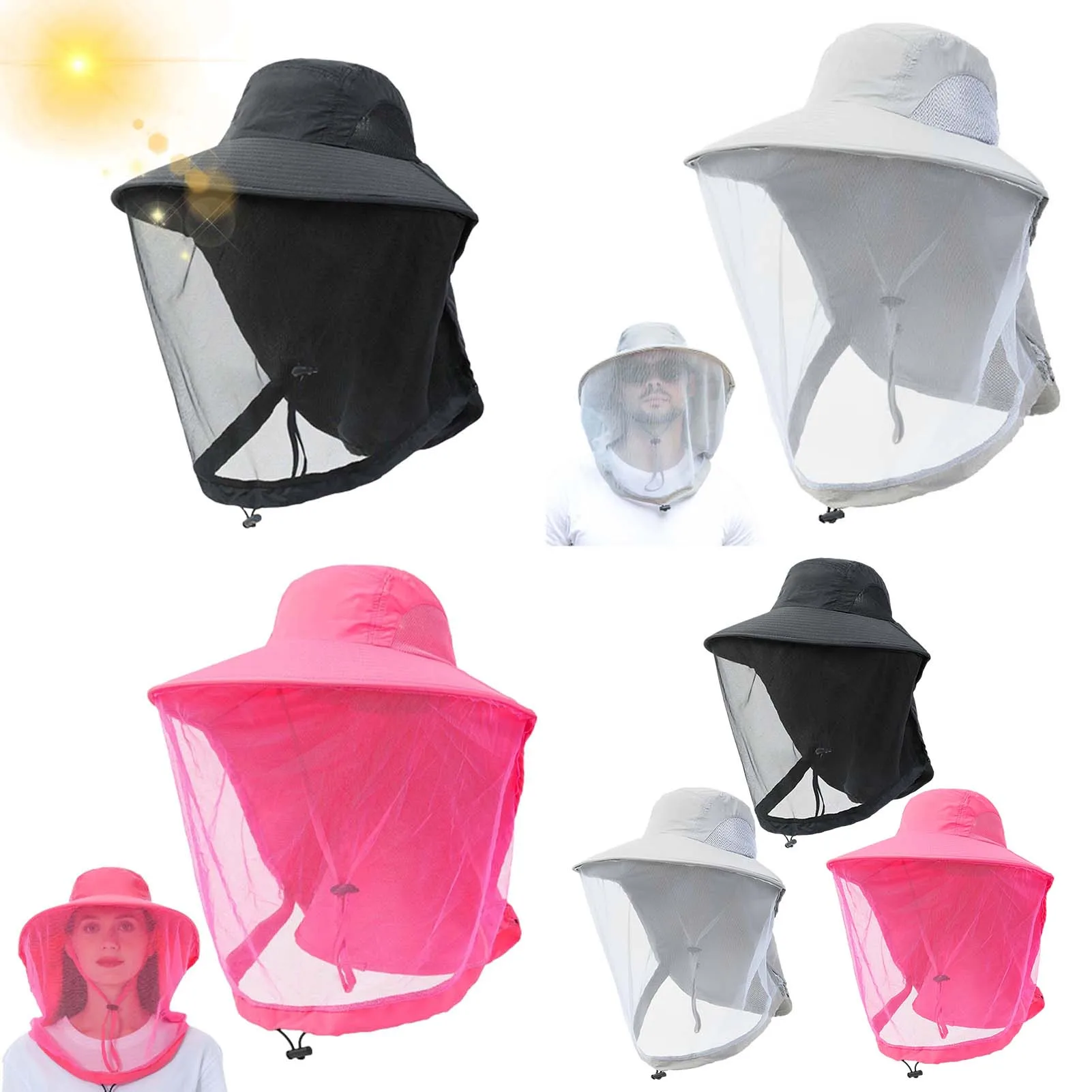 Mosquito Head Net Mesh Hat Fashion Casual Foldable Insect  Cap for Friend Family Neighbors Gift