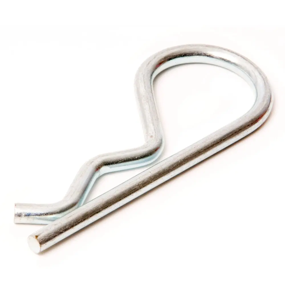 50pcs Zinc Plated Spring Steel Spring Cotter Lock R-Pin 3.5mm X 75mm for Hardware Engineering Applications