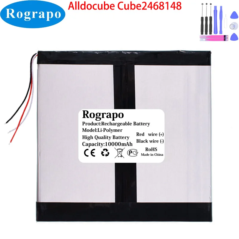 

New 3.8V 10000mAh 2468148 Li-Polymer Battery For KUBI Alldocube Cube Tablet PC Accumulator With 3-wire