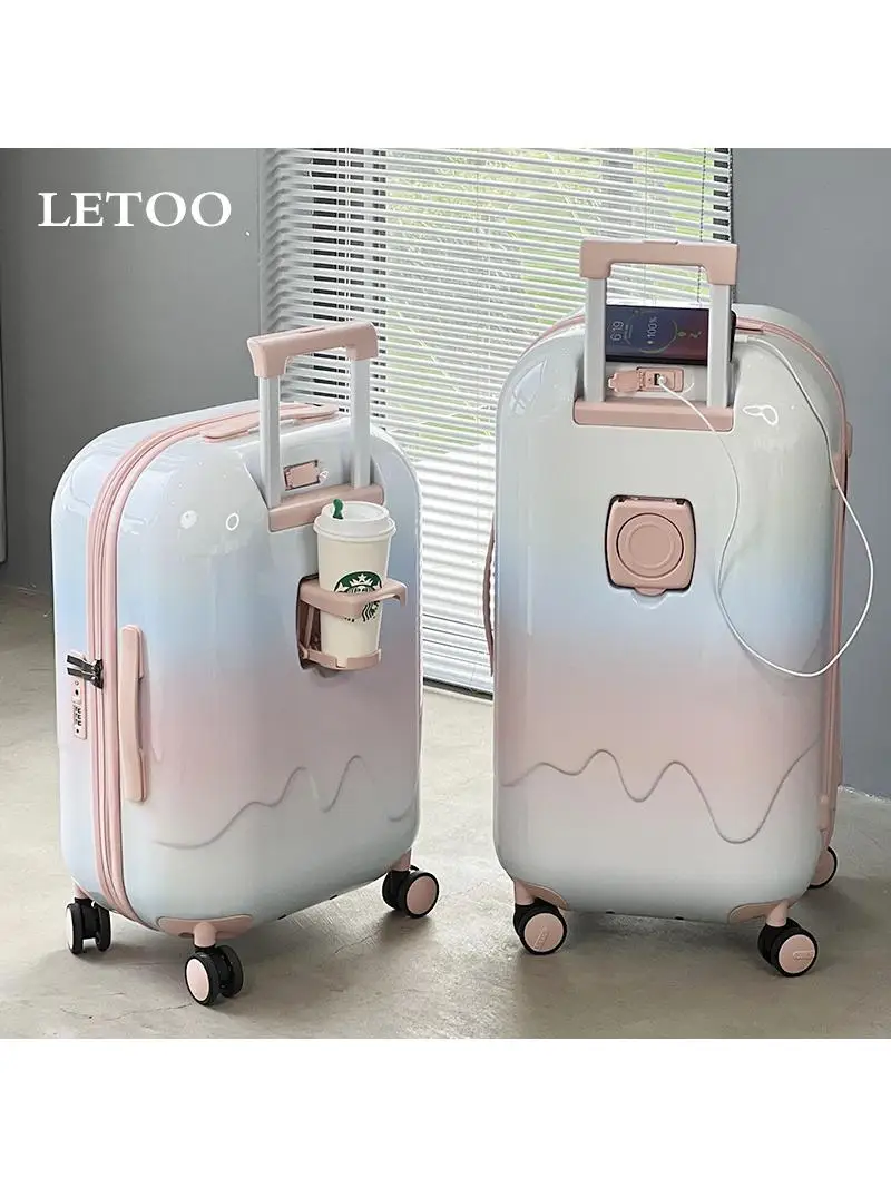 

High Aesthetic 26 Inch Anti-Fall 20 Inch Boarding Ultra-Light Pull Rod 24 Password Box adient Color Travel Suitcase