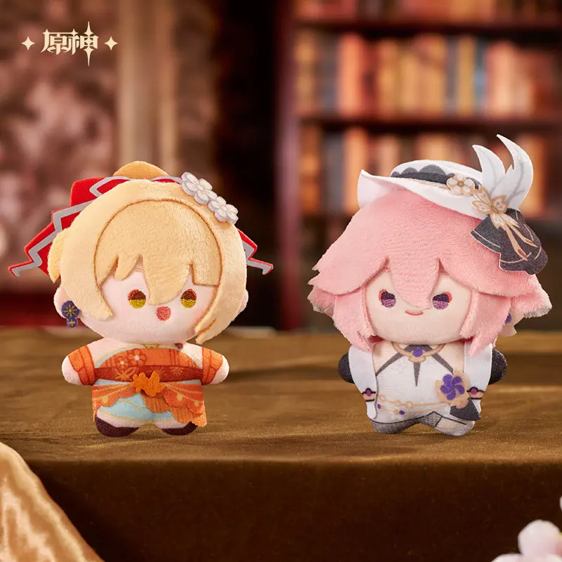Original Mihoyo Genshin Impact Resplendent Feast Plush Blind Box Q Version Figurine Pendant Bag Charm Collection Decor Gift