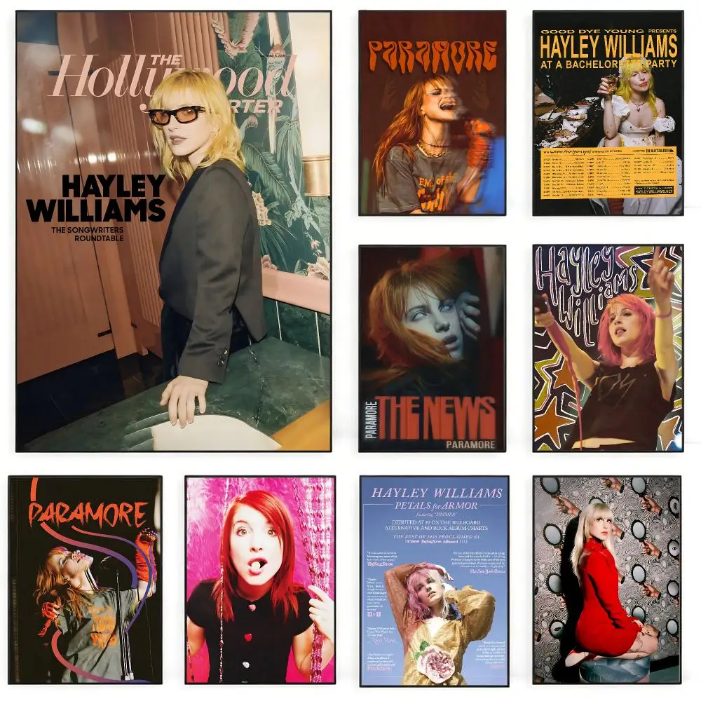 music Hayley Williams Poster Poster Nordic HD Self-Adhesive Wall Sticker Home Café Bedroom Living Room Art Decor Gift