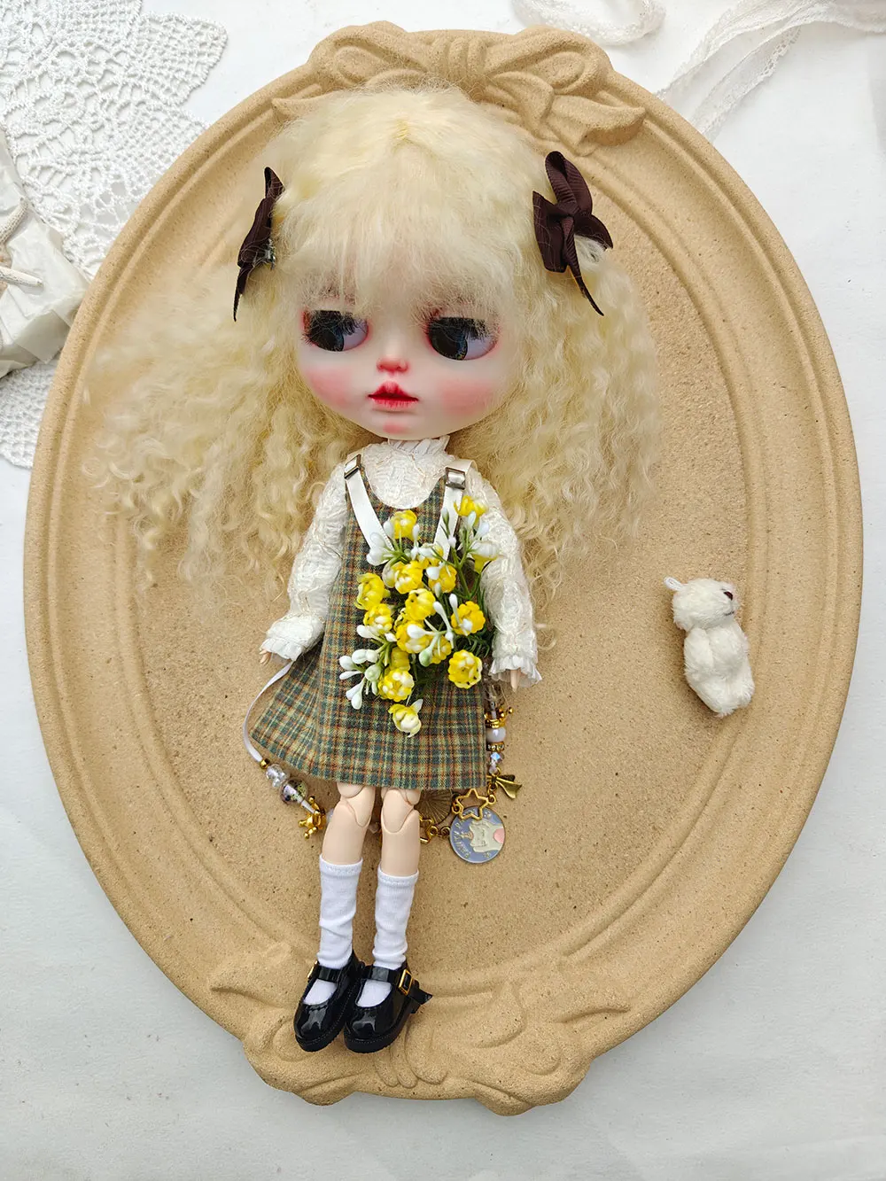 ICY DBS Blythe Puppenkleidung, handgefertigt, täglich, süßes Set, OB22 OB24, AZONE-Zubehör, Blythe-Kleidung, Spielzeug für Mädchen