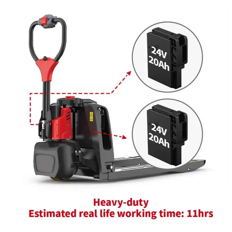 1500kg Steel Electric Pallet Stacker Full Electric Pallet Truck with Lifting Function Heavy Duty Warehouse Forklift Equipment