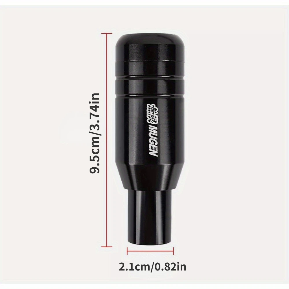 MUGEN Aluminum Black Universal Automatic Car Gear Shift Knob Lever Shifter view 5