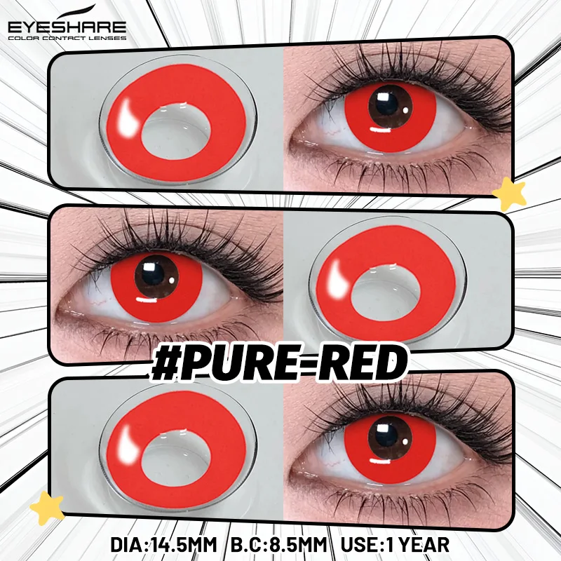 EYESHARE Anime-Zubehör Augenlinsen 1 Paar Cosplay Farbige Kontaktlinsen für Augen Verrücktes Halloween-Make-up Farbige Augenlinsen – Detail 8