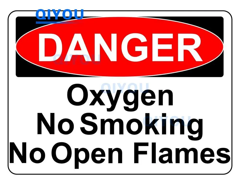 DANGER OXYGEN Smokeless Flameless Personalized Body Decoration Car Stickers Die-cut PVC Deca Used for Car Body Windshield Laptop