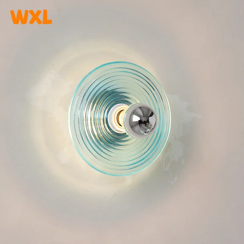 القرون الوسطى المموج الزجاج الملون الجدار الشمعدان مصمم الرجعية خمر ضوء ملون الممر الشرفة الممر مصباح السقف الزخرفية