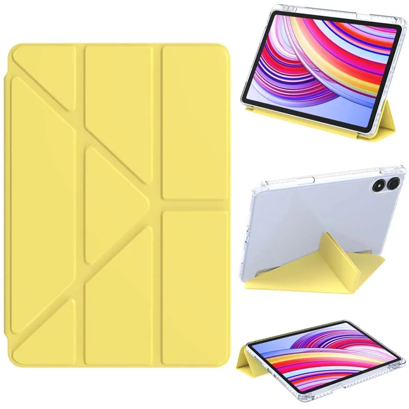 Cute stand case for Xiaomi POCO Pad Redmi Pad Pro 12.1 inch POCOPad PadPro transparent anti-crack cover with pen slot holder