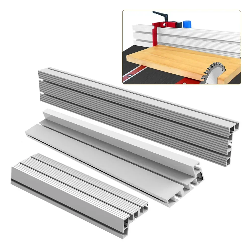 Valla de perfil de aluminio multipista, soporte deslizante con ranura en T, plantilla con ranura en T, pista de inglete para enrutador de carpintería y Sierra de mesa