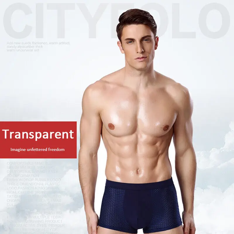 Mens Underwear Mens Ultra-thin Transparent Boxershorts Male Mesh Slips Homme Panties Boxer Shorts Comfortable Men\'s Underpants