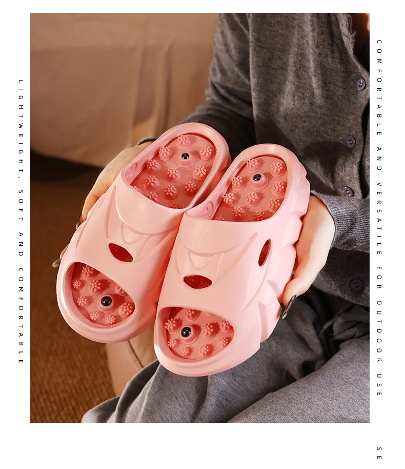 2026 Unisex Fußmassage-Slipper für Damen und Herren, Akupressur-Sandalen mit dicker Sohle und Hohldesign, Reflexzonen-Sandalen – Detail 18