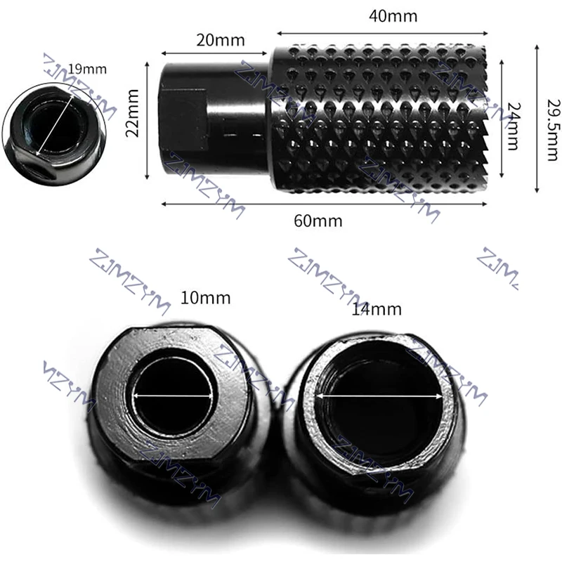 Round Head Rotary Grinder, Hole Opener, Angle Grinder Accessories for Metal and Wood Carving, Polishing, Engraving, Deburring