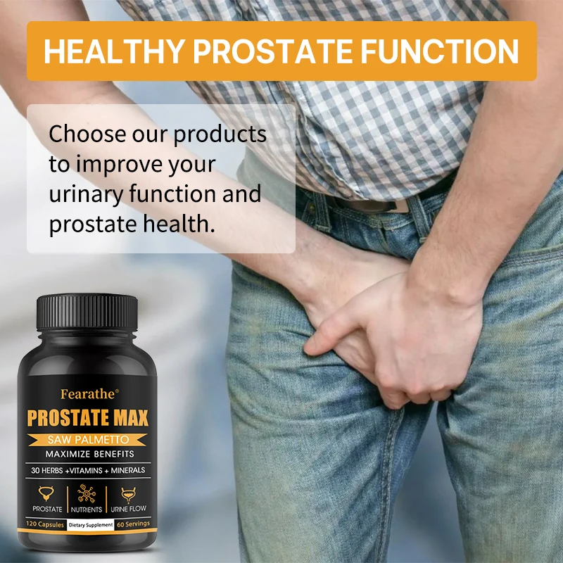 Saw Palmetto Prostate Supplement - 30 Plant Extracts, Vitamins & Minerals for Men\'s Prostate Health, Urination & Hair Growth