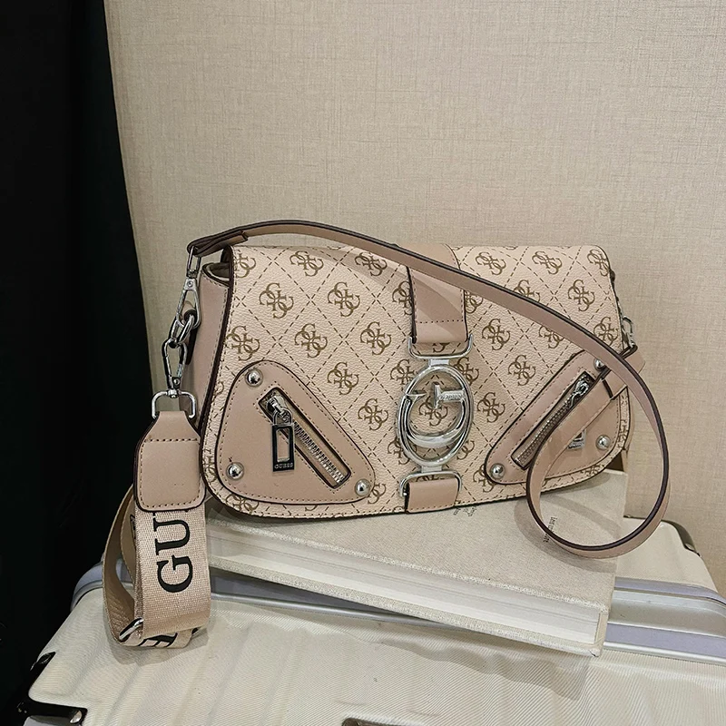 حقيبة كتف جلدية أنيقة للنساء حقيبة يد كروس مصممة بمحفظة أنيقة للسيدات فاخرة