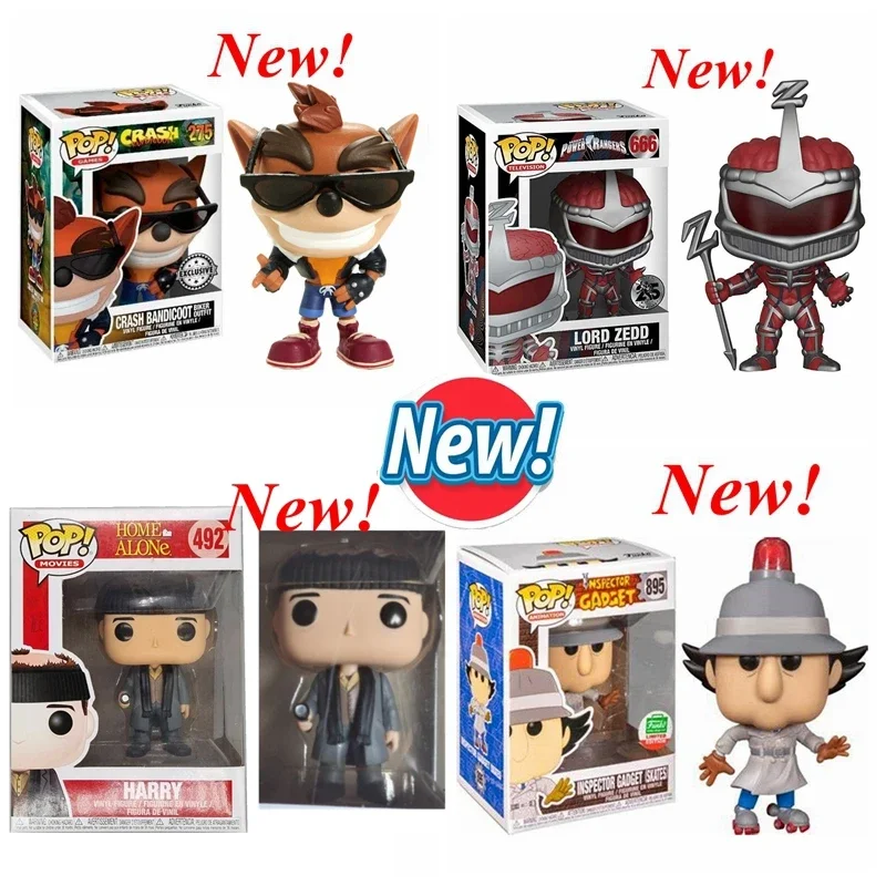 New Funko pop Anime: batgirl 03 Inspector Gadget Skates 895 Harry 492 Crash Biker 275 Lord Zedd 666 Action Figure Toys for Gifts