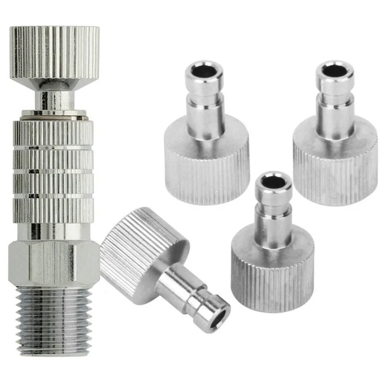 

1Set Airbrush Quick Disconnect Coupler Fitting Adapter with 4 Fittings 1/8inch Part Air Horse Airbrush Quick Connector