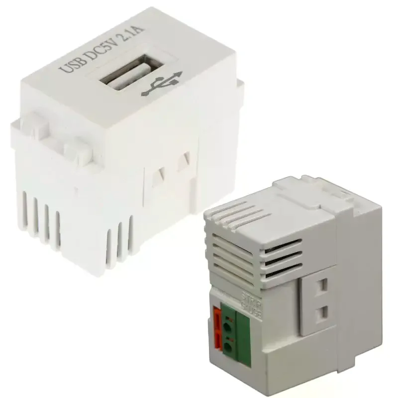 220V Desktop Embedded Socket 5V 2.1A USB Charging Panel 1PC Power Transformer Module for Office Desk Use