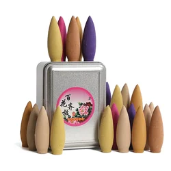 FY Oversized Backflow Incense Cones 30 Minutes Smoke Waterfall Lavender Jasmine Cone Incense Purified Air 20pcs/box Sandalwood