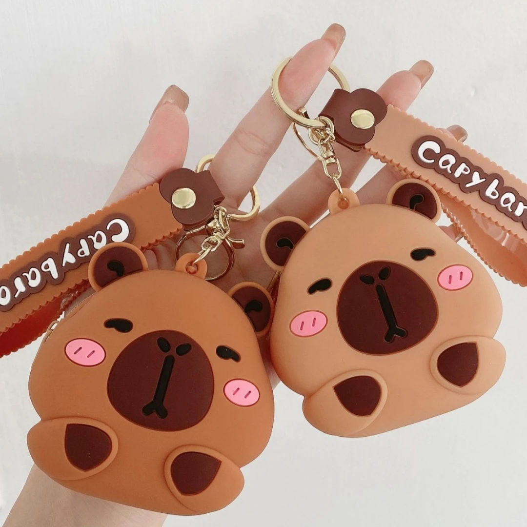 

Capybara Keychain Wallet Cute Silicone Coin Purse Capybara Coin Purse Flexible Cute Silicone Wallet For Special Occasions Gift
