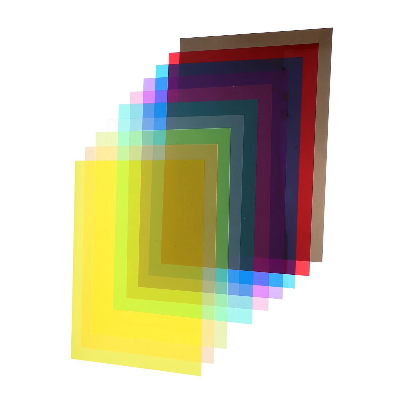 10 قطعة A4 بولي كلوريد الفينيل السيلوفان صفائح ملونة شفافة لتقوم بها بنفسك مرشح الضوء الحرفية التفاف A4 السيلوفان نافذة التلوين فيلم للسيارة