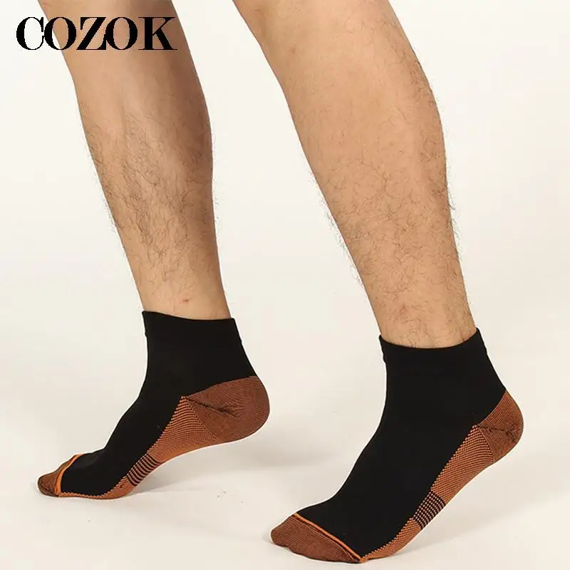 5 Pairs Copper Fiber Compression Socks Sports Men Women Unisex Foot Socks Plantar Fasciitis Heel Spurs Arch Pain Socks Men Meias