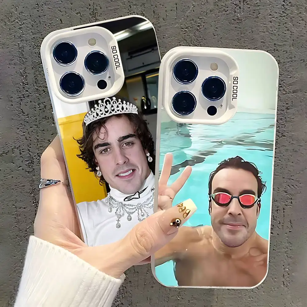 

Driver 14 F-Fernando Alonso Phone Case For iPhone 17,16,13,12,11,15,14,Pro,Max,Plus,SE4,Air,Mini White IMD Matte