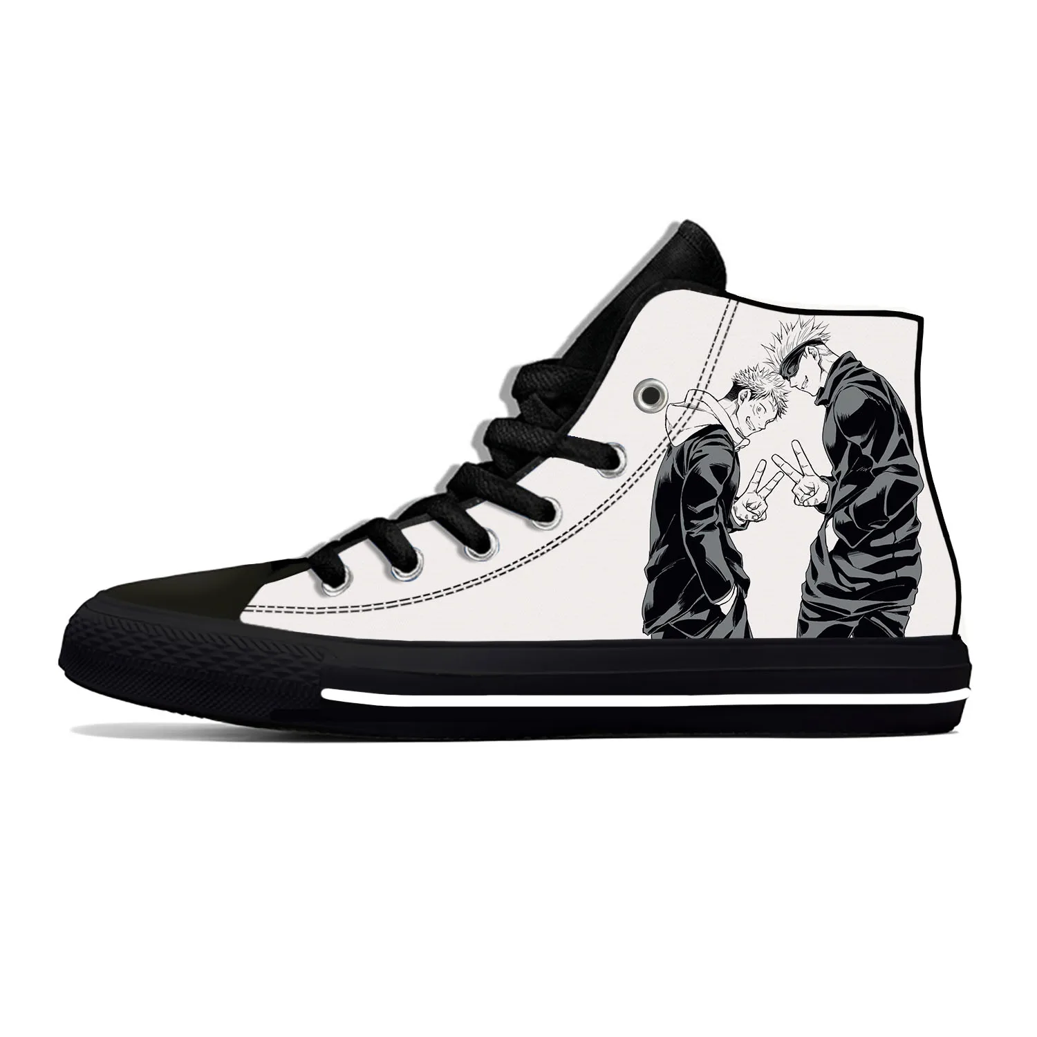 Hot Japanese Anime Manga Jujutsu Kaisen Gojo Satoru Casual Shoes Breathable Men Women Sneakers High Top Lightweight Board Shoes