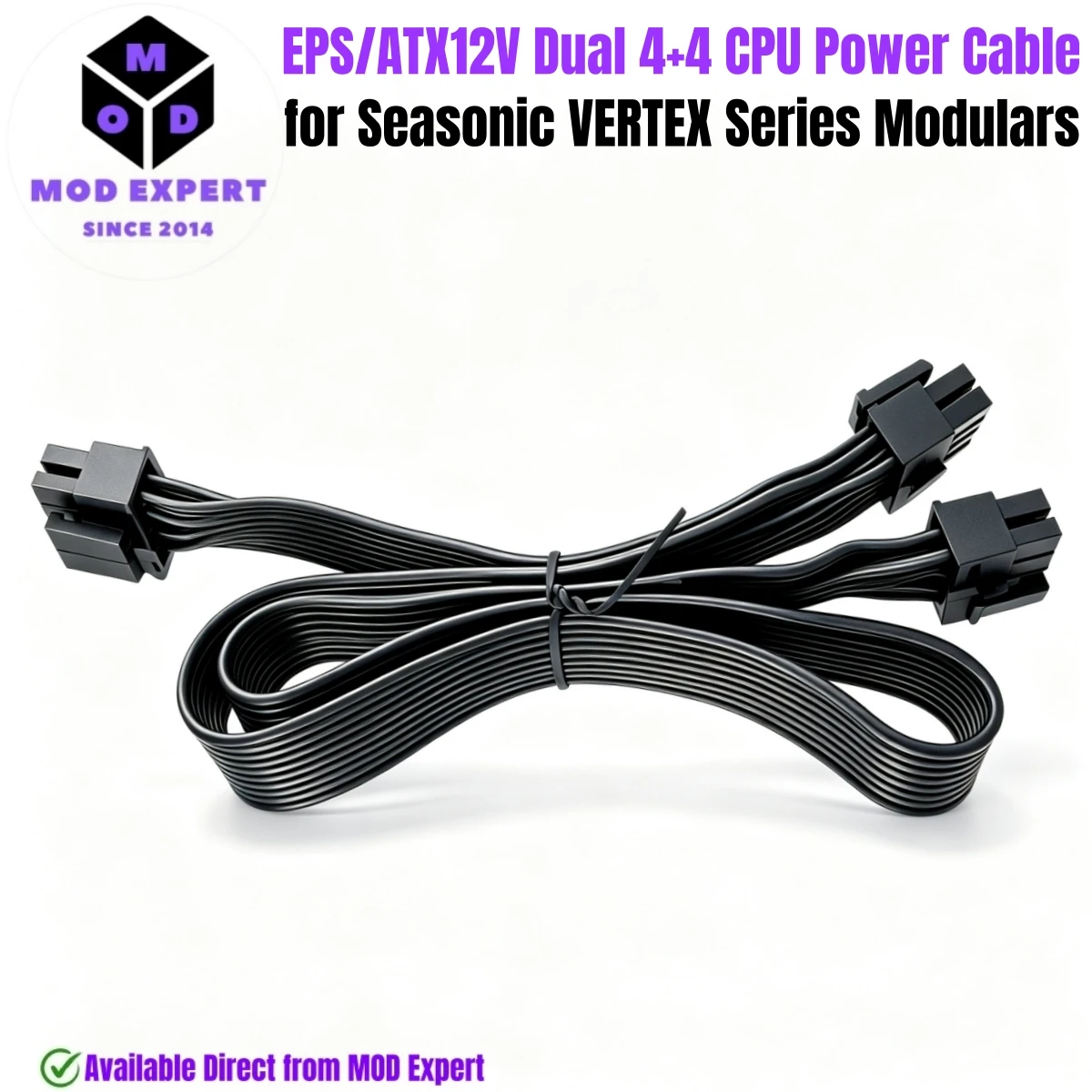 For Seasonic VERTEX PX & GX Series, Dual 8Pin (4+4) EPS/ATX12V CPU Power Cable for VERTEX 1200W, 1000W, 850W, 750W Modular Power