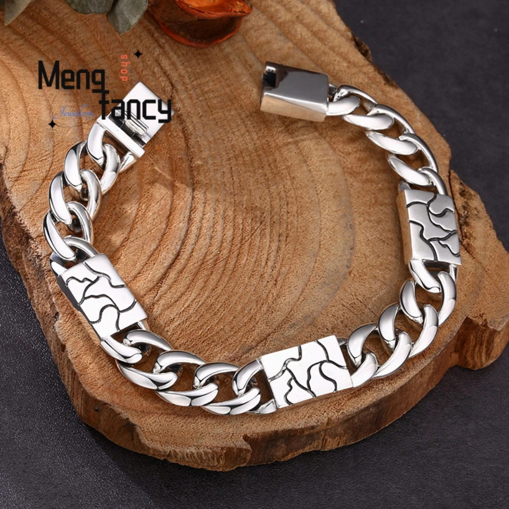 Cuban Chain-Shaped Crack Relief Bracelet Retro Trendy Exquisite High-End Popular Personality Mascots Souvenir Lucky Charms Gift