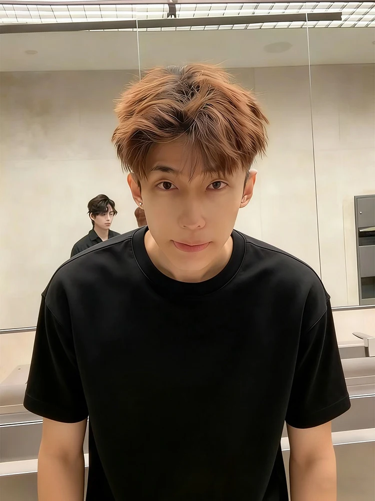 Cleanfit Bla Men's ort Sve T-irt Heavyweight Hardwearing Pure Cotton American Sle Five-Quarter Sve round Ne