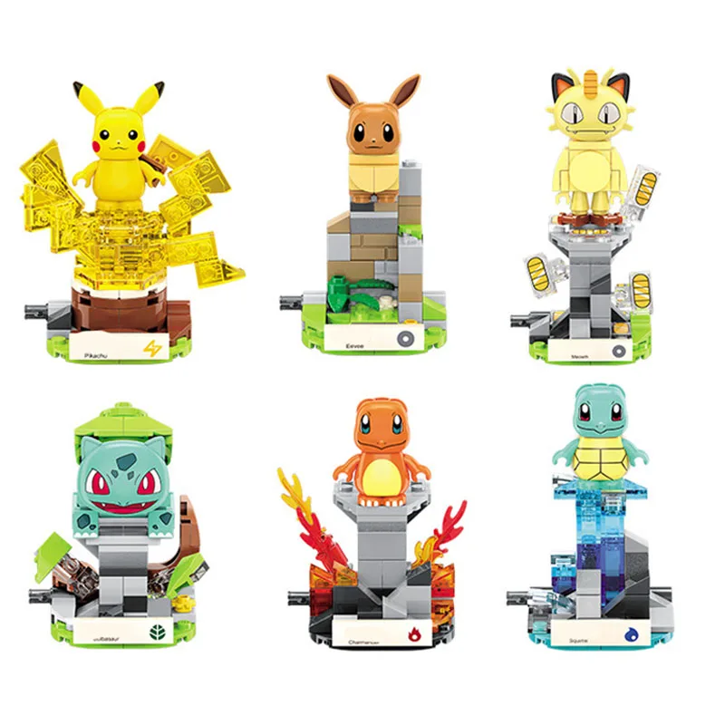 Pokemon Blocks Action Anime Figure Image Dolls Puzzle Assembly Toy Bricks Children Toys Birthday for Kids Children Christmas