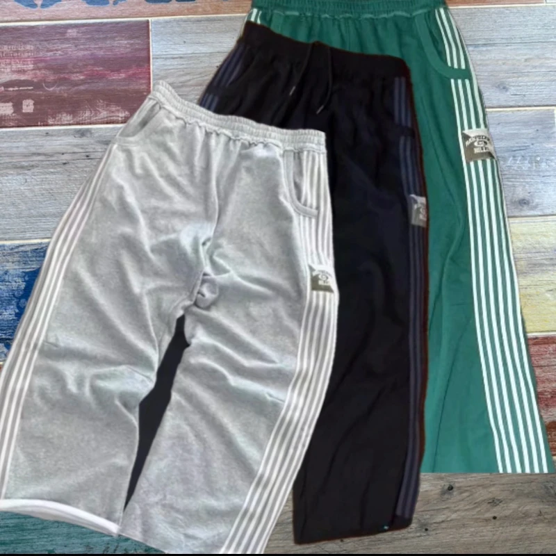 

Осенние и зимние полосатые спортивные штаны с эластичной резинкой на талии Y2K, свободные повседневные брюки в стиле ретро в стиле хип-хоп, свободные уличные мужские брюки для бега для пар