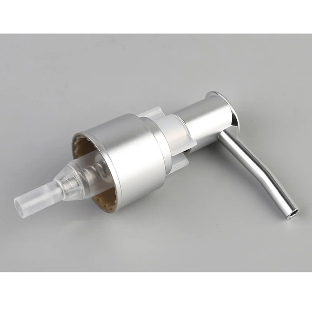 

4Pcs Pump Head Prese Type Dispenser for Soap Lotion Bottles Tighten Loosen Easily Ideal Home Helper Silver 7x4cm