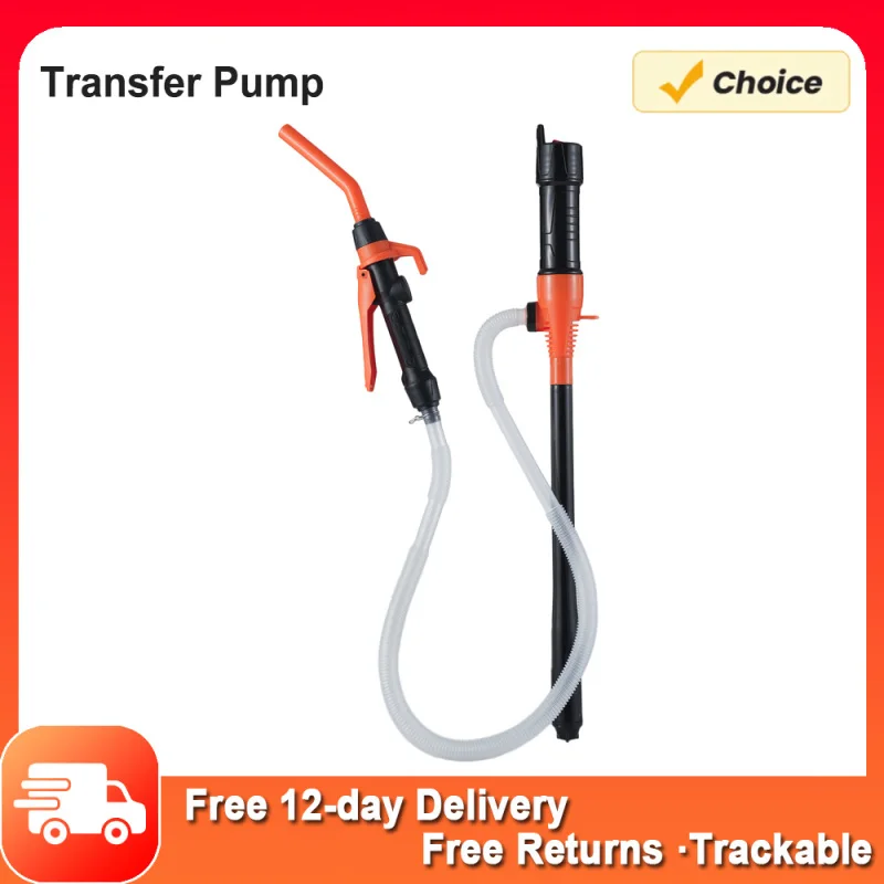 Transfer Pump Battery Transfer Pump Transfer Gasoline Kerosene Diesel Fuel Non-potable Water with Flow Control Nozzle and Filter