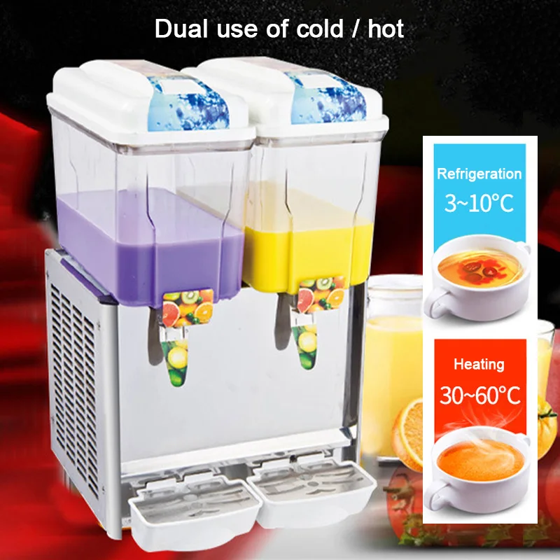 12L/18L 음료 디스펜서 상업용 냉동 뜨거운/차가운 음료 음료 주스 디스펜서 교반 유형 주스 밀크 쉐이크 커피 소다