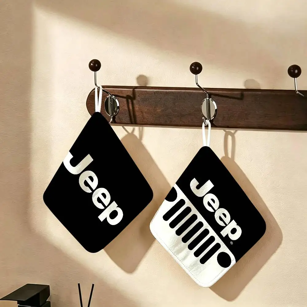J-Jeep car Hanging Kitchen Towel, Polyester Cotton Material, Multipurpose Hand Wiping Towel for Family